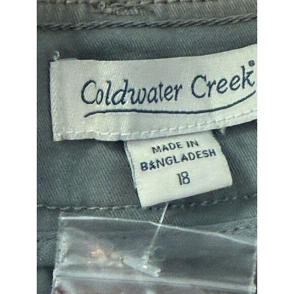 Coldwater Creek Hidden Stretch Waist Chino Pants NWT Women’s 18 Laurel Green - Picture 3 of 10